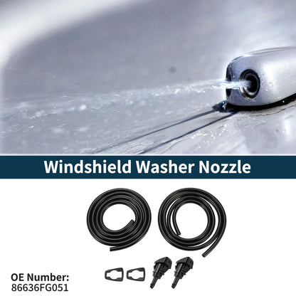 Windshield Washer Nozzle & Gasket, Fluid Hose for Subaru (2008-2014)