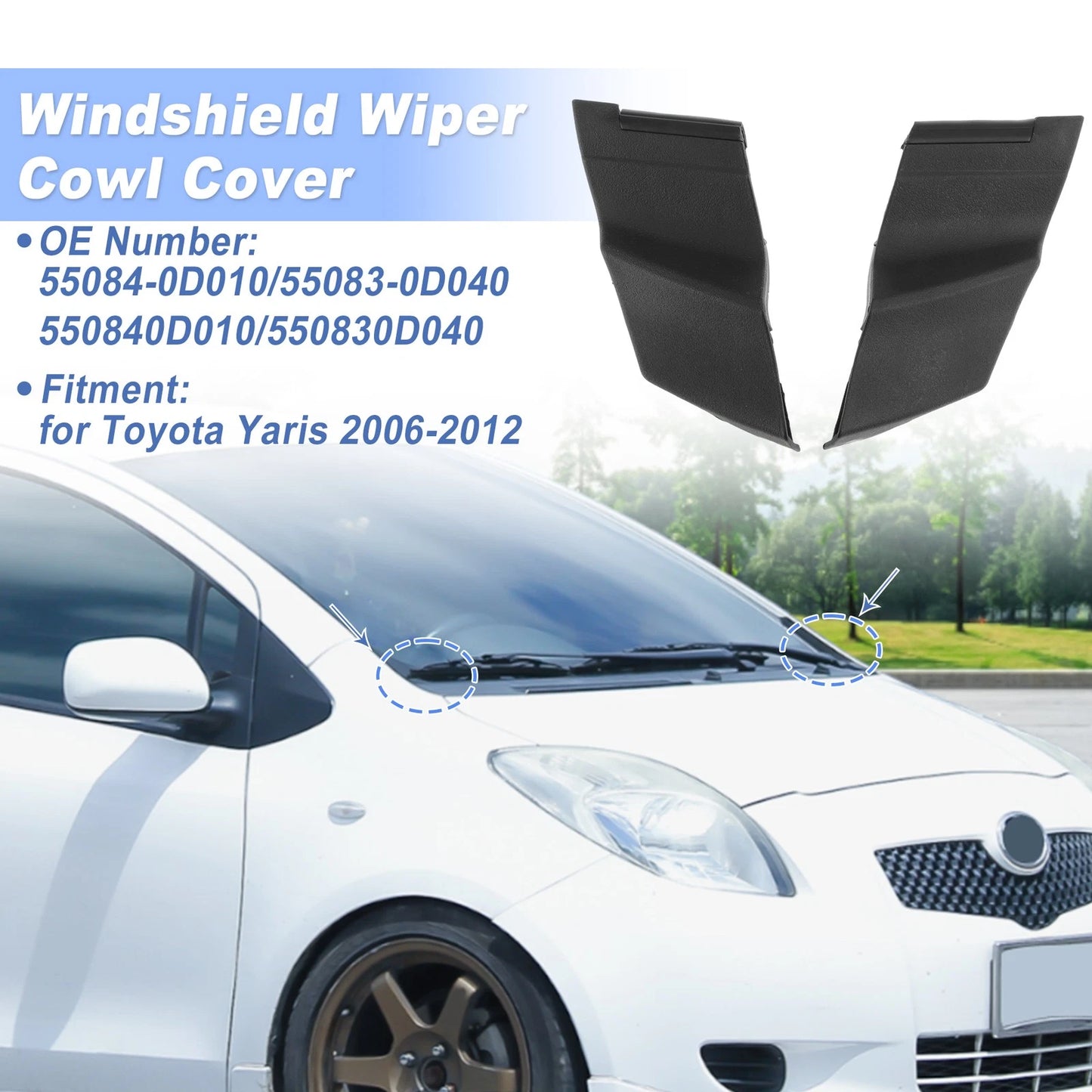 Windshield Cowl Replacement for Toyota Yaris (2006–2012)