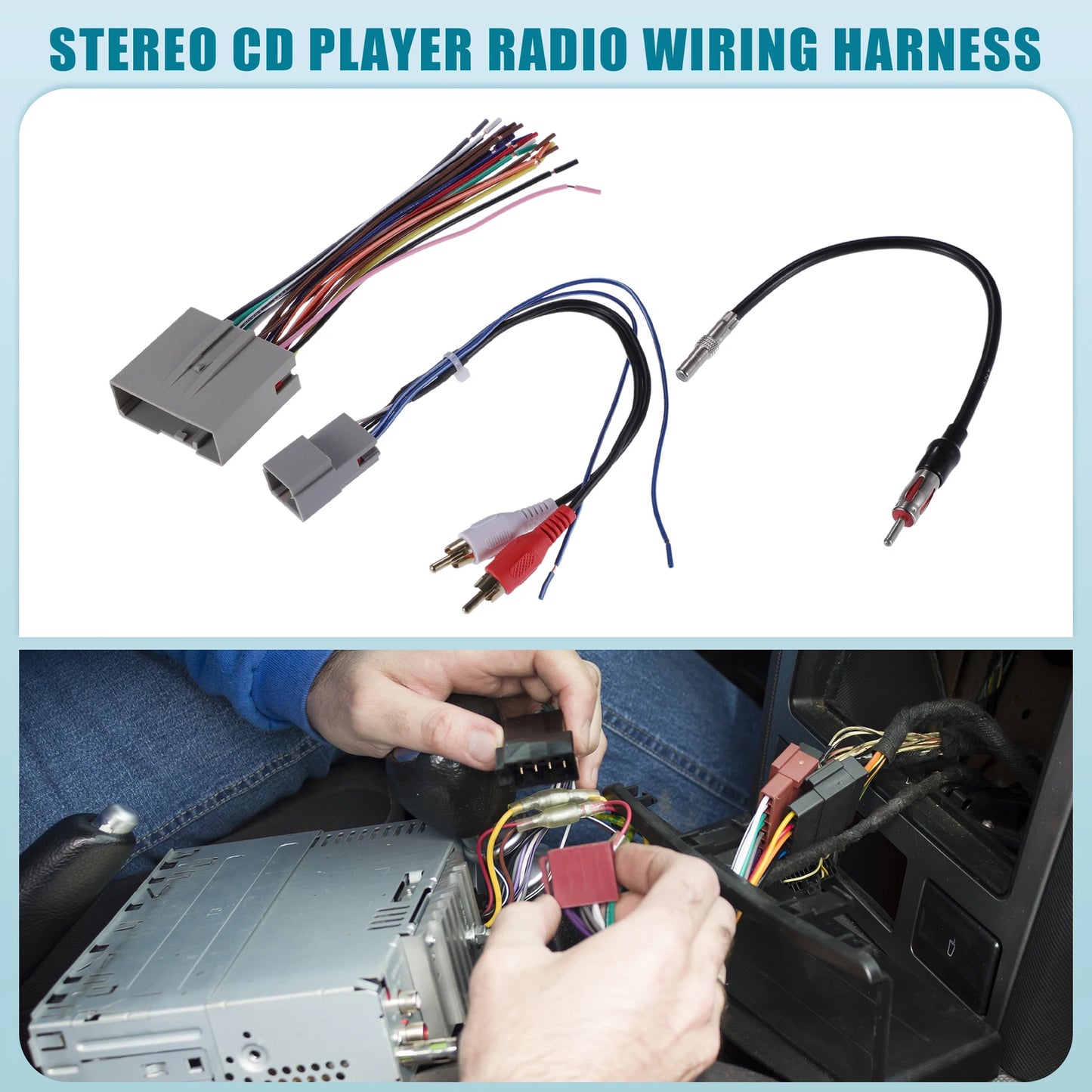 Stereo CD Player Radio Wiring Harness Set for Mercury 2006-2009