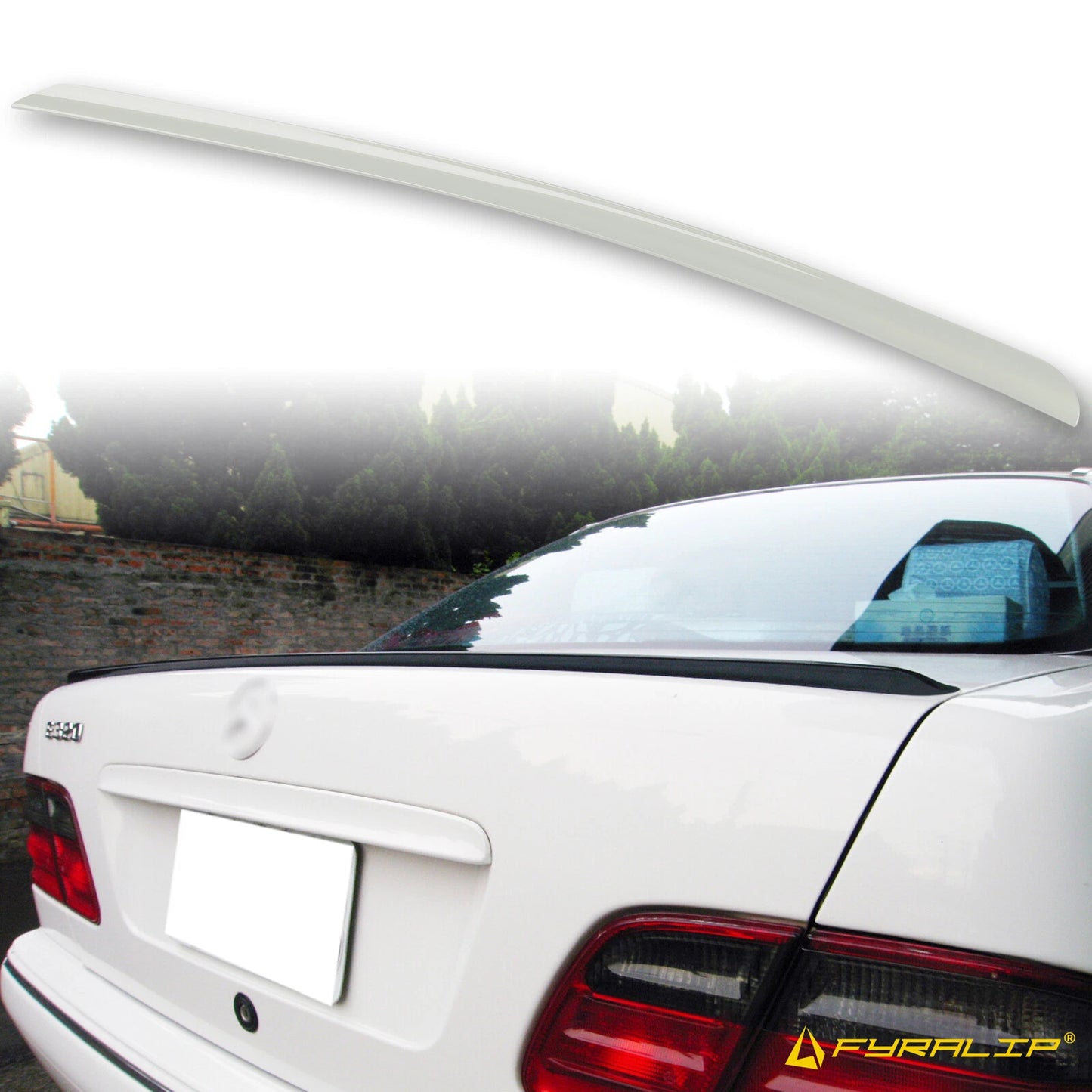 143 White Boot Lip Spoiler for Mercedes-Benz W210 (1996-2002)