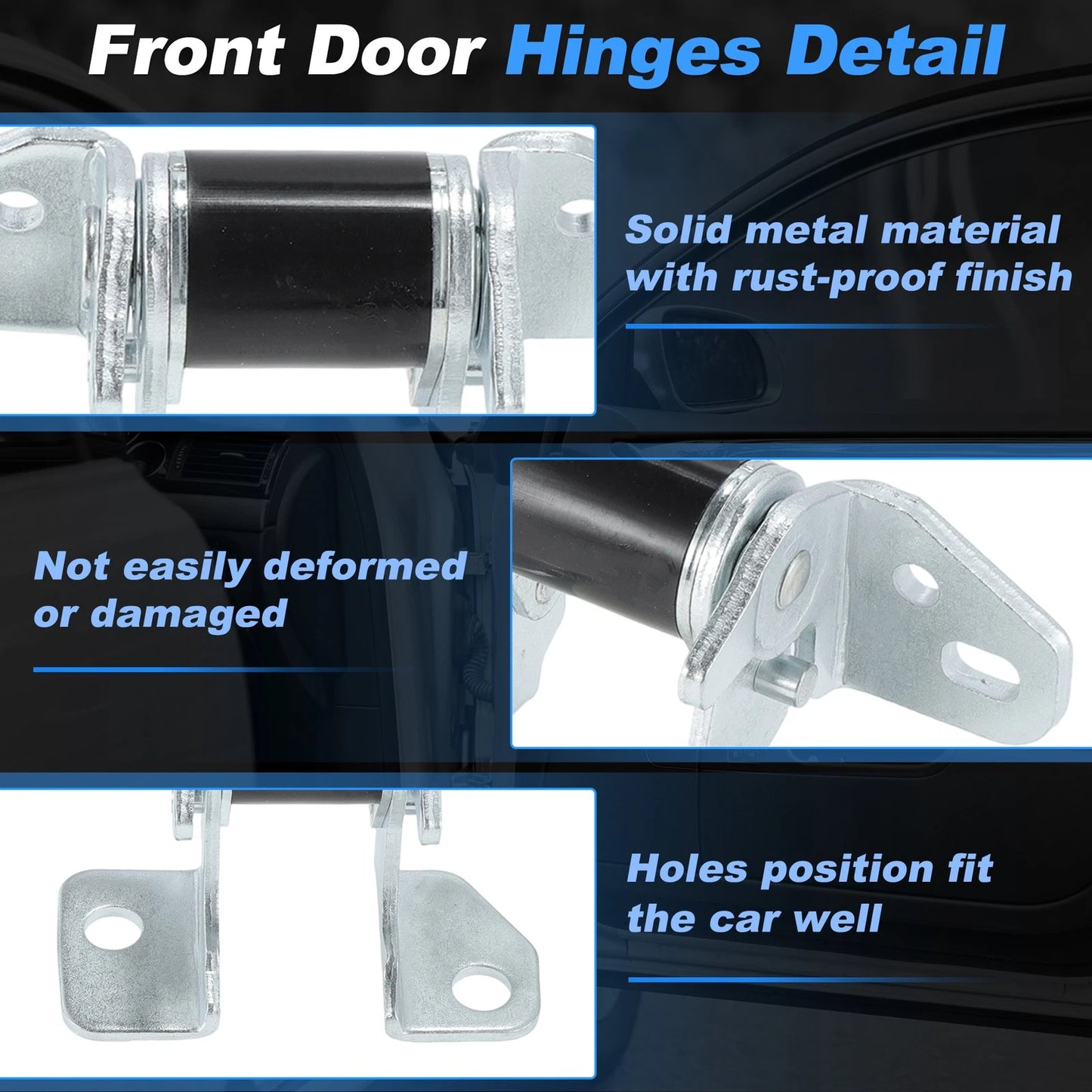Front Left Upper Lower Door Hinge for Jeep Grand Cherokee (2013 - 2021)