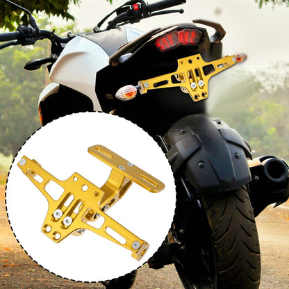 License Bracket Universal Fender Eliminate Gold Tone for Motorcycle