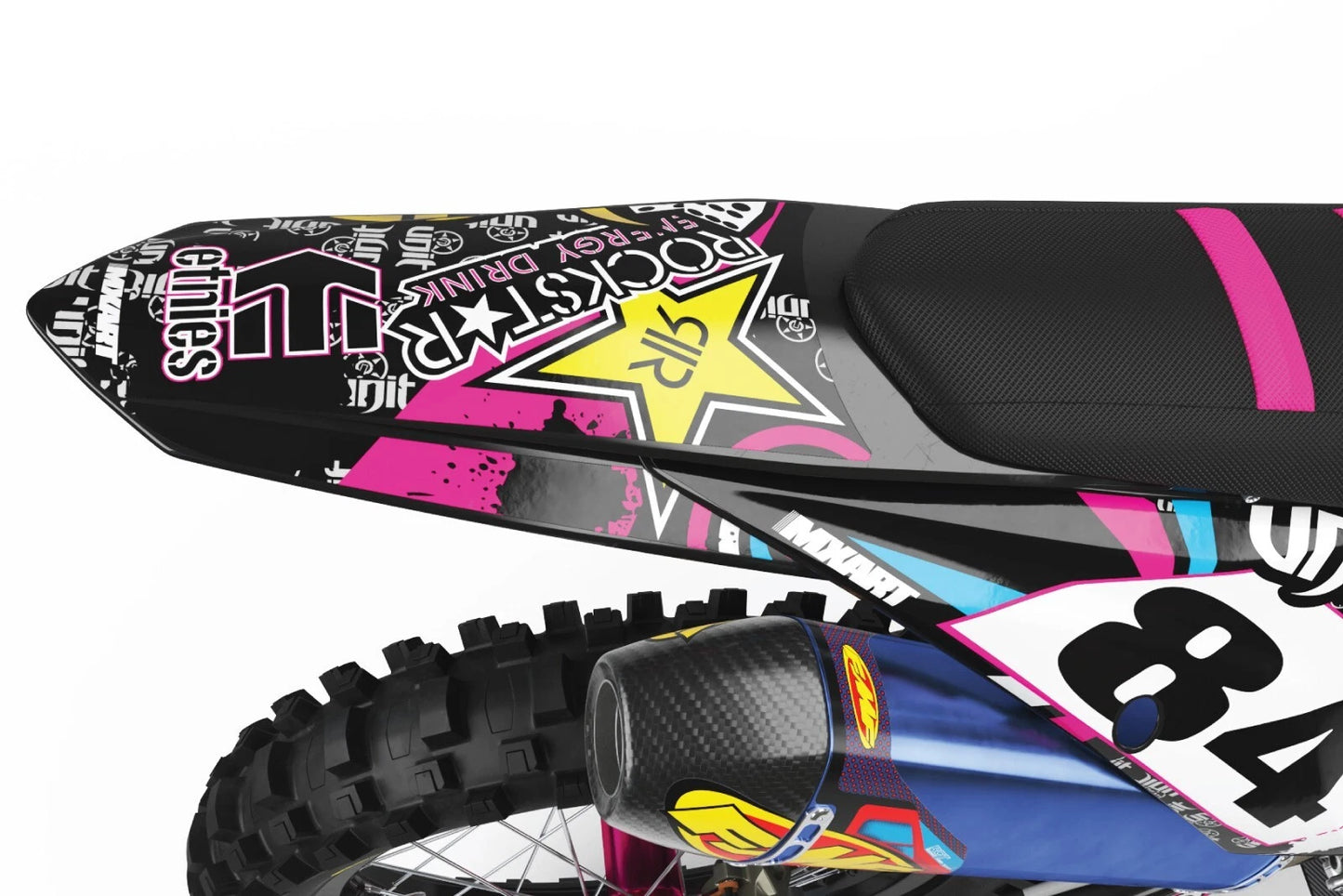 Custom Graphic Kit RUSH Style for KTM SXF 450 Decals Stickers (2023-2024)