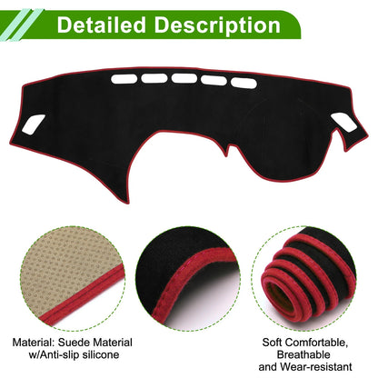 Dashboard Cover Mat for BMW 1 Series F20 2012-2017 Sun Protector Black Red