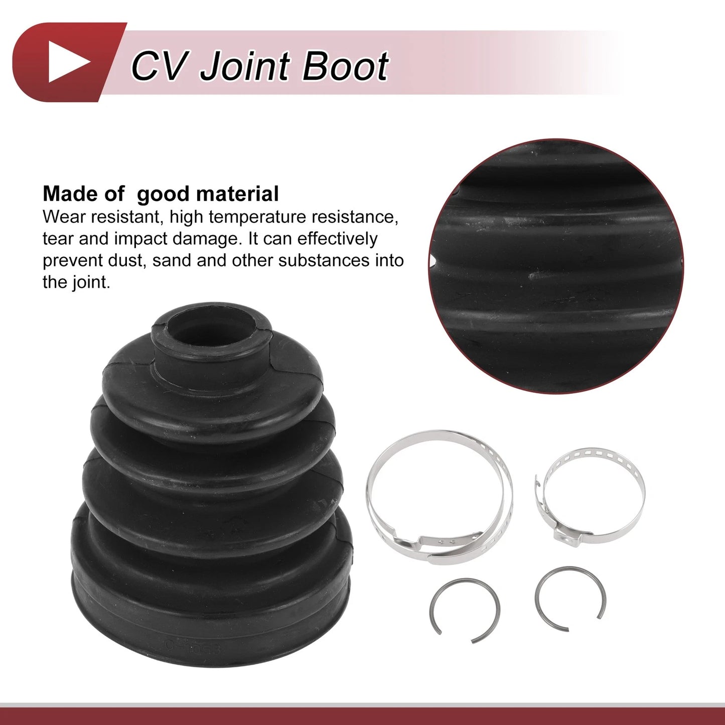 Inner CV Joint Boot Kit with Clamps for Honda CR-V (2012-2014)