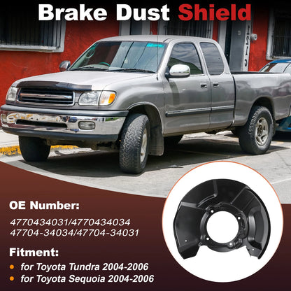 Front Left Right Brake Dust Shield for Toyota Tundra Sequoia (2004–2006)