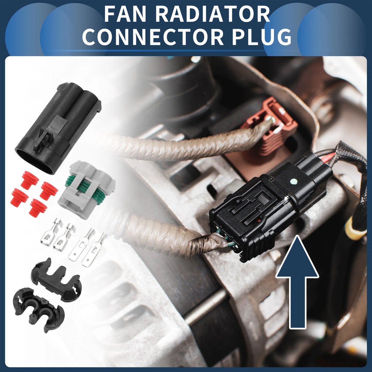 Pin Fan Radiator Connector Plug for Toyota