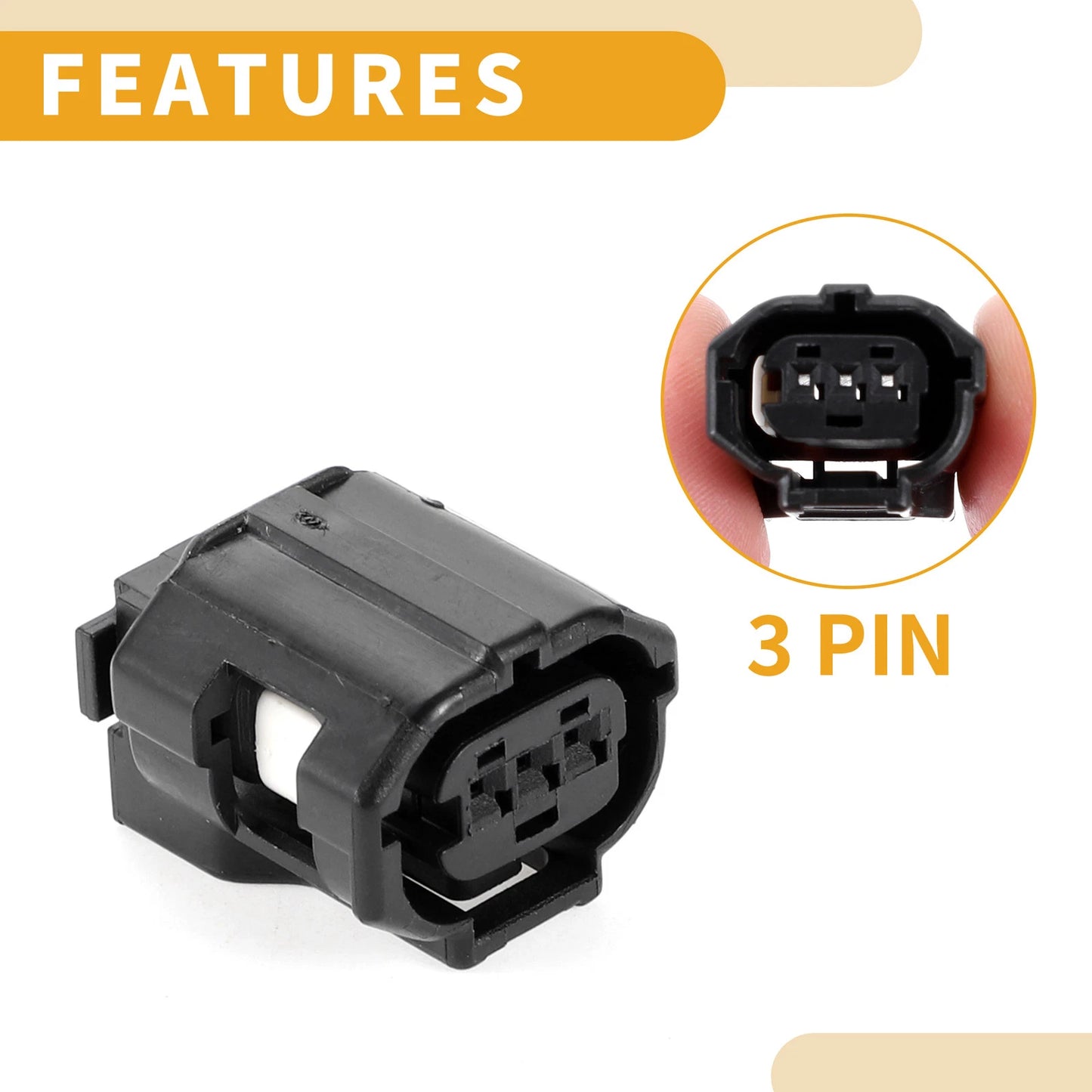 3 Pin Headlight Leveling Motor Connector Plug for Toyota