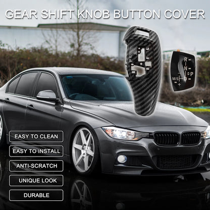 Carbon Fiber Gear Shift Knob Button Cover for BMW 1 Series (2012-2019)