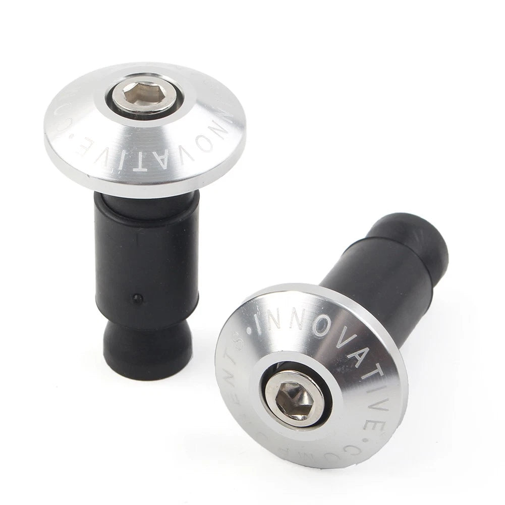 CNC Handlebar Grips & End Cap Plugs for Motorcycle (Fits Most Models)