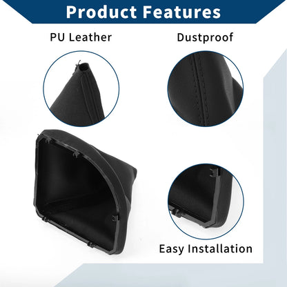 Black Leather Gear Shift Gaiter for BMW E60 E61 (2004-2008)