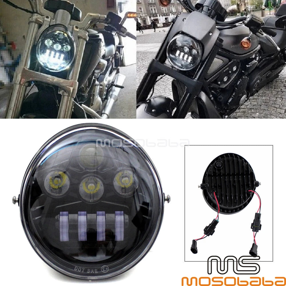 DOT Approved LED Headlight Kit for Harley-Davidson V-Rod (2002-2017)
