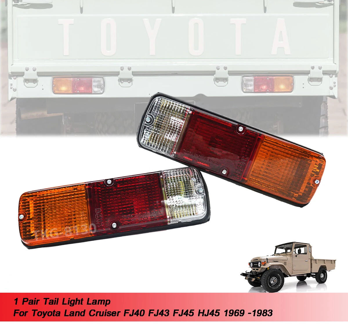 Tail Light Lamp for Toyota Land Cruiser FJ40 FJ43 FJ45 HJ45 (1969-1983)