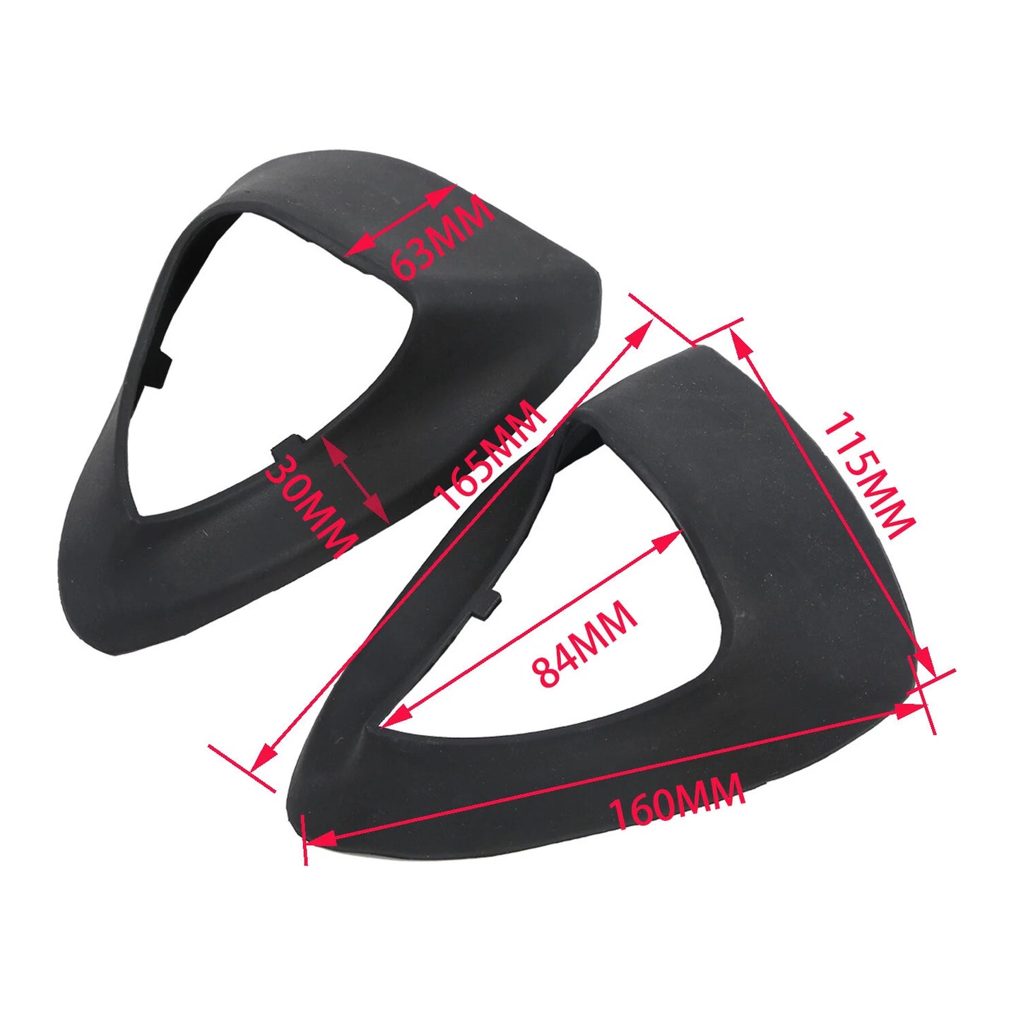 Black Inner Rearview Mirror Rubber Boots for Honda Goldwing GL1800 (2001-2017)