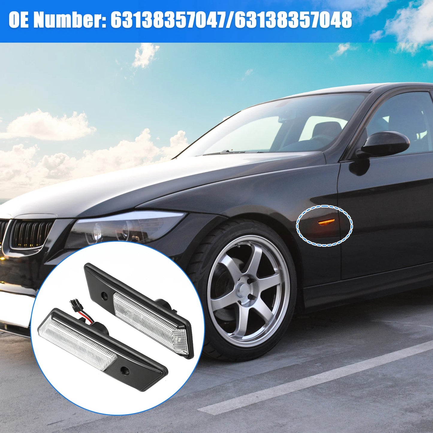 Clear LED Side Marker Light for BMW X3/X5 (2011-2017) - 1 Pair