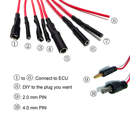 8-Way ECU Breakout Leads for Automotive Diagnostic Oscilloscope Cable