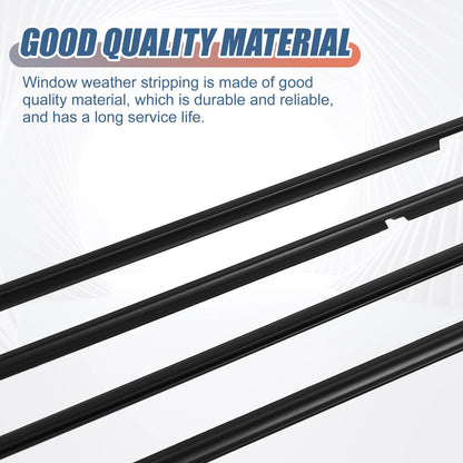 4pcs Door Belt Molding Seal for Toyota Land Cruiser Prado, Lexus GX470 (2003-2009)
