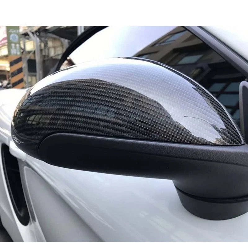 Carbon Fiber Replace Side Mirror Caps For Porsche 991 911 981 Boxster Cayman