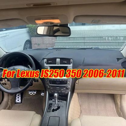 Black Leather Dashboard Cover for Lexus IS250 350 (2006–2011)