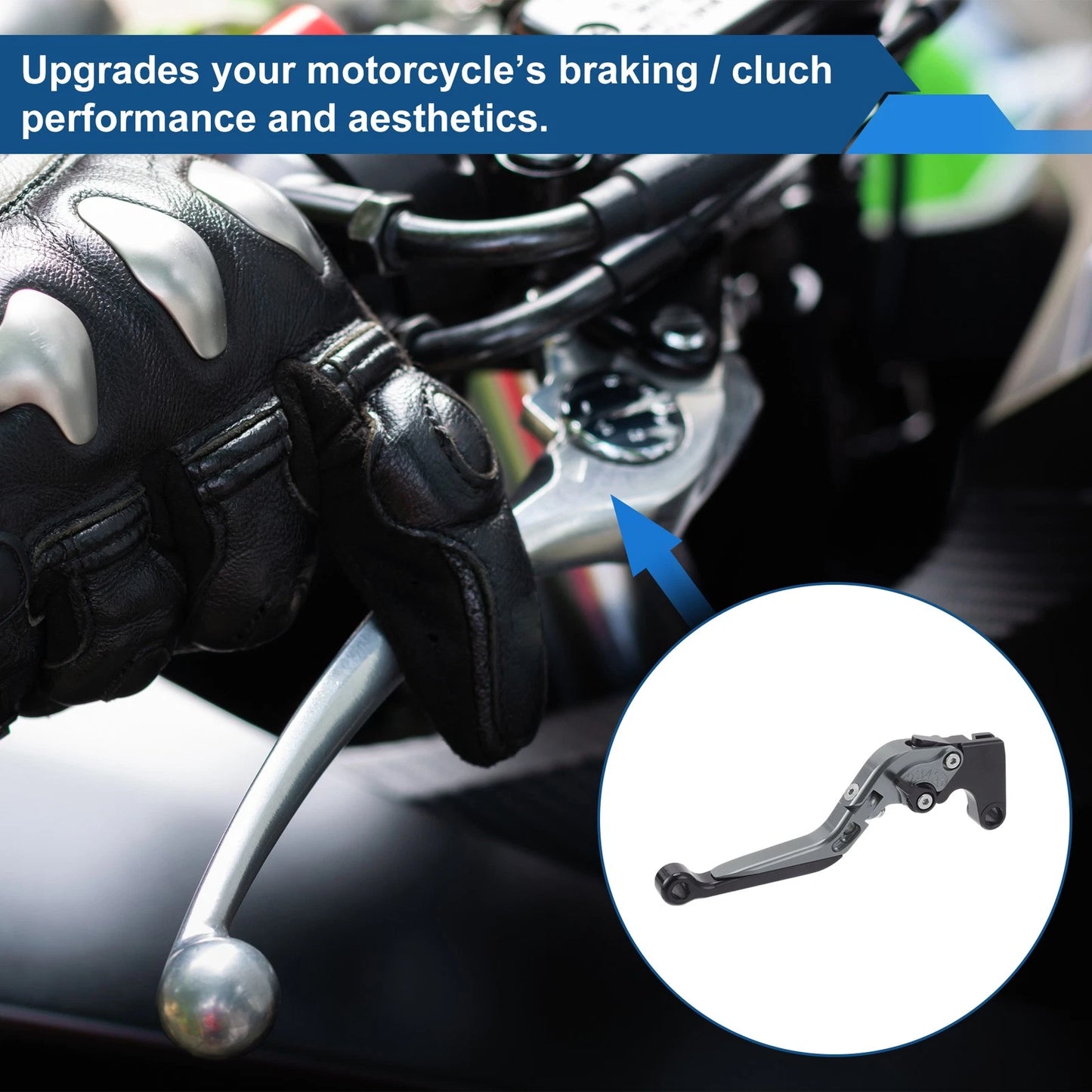 Adjustable Brake Clutch Levers Titanium Handle Black End for Yamaha YZF-R1