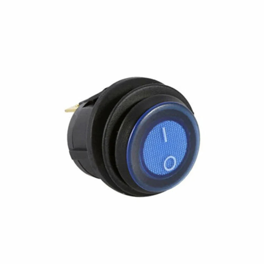 5x Round Switch Blue Light LED 12V for Car/Boat/Truck Rocker Toggle ON/OFF