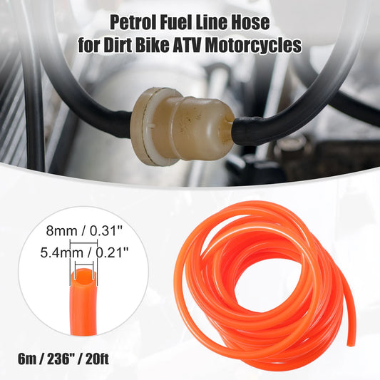 0.31'' x 20ft Red Fuel Vent Line Hose for Motorcycle Dirt Bike