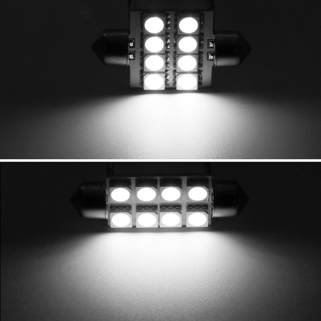 10 x 41mm 578 212-2 8-SMD LED Festoon Dome Light Bulbs for Car