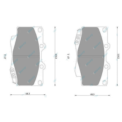 2 Front Slotted Disc Rotor for Hilux 4x4 KUN25 KUN26 GGN25 Brake Pads