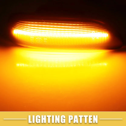 LED Side Marker Light for Volvo S60 (Amber, Black) 1 Pair