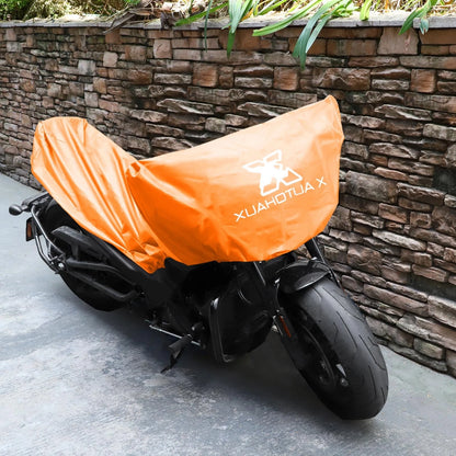 M Motorcycle Cover Half Cover Outdoor Waterproof Rain Dust Protector Orange