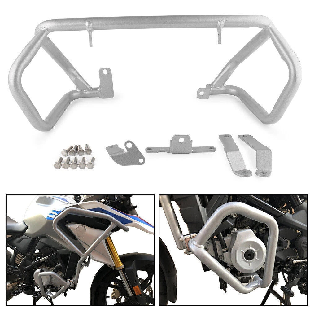 Silver Moto Lower Bumper Crash Bar Engine Guard for BMW G310GS G310R (2017-2018)