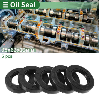 Oil Seal 5 x 38x62x12mm NBR Black