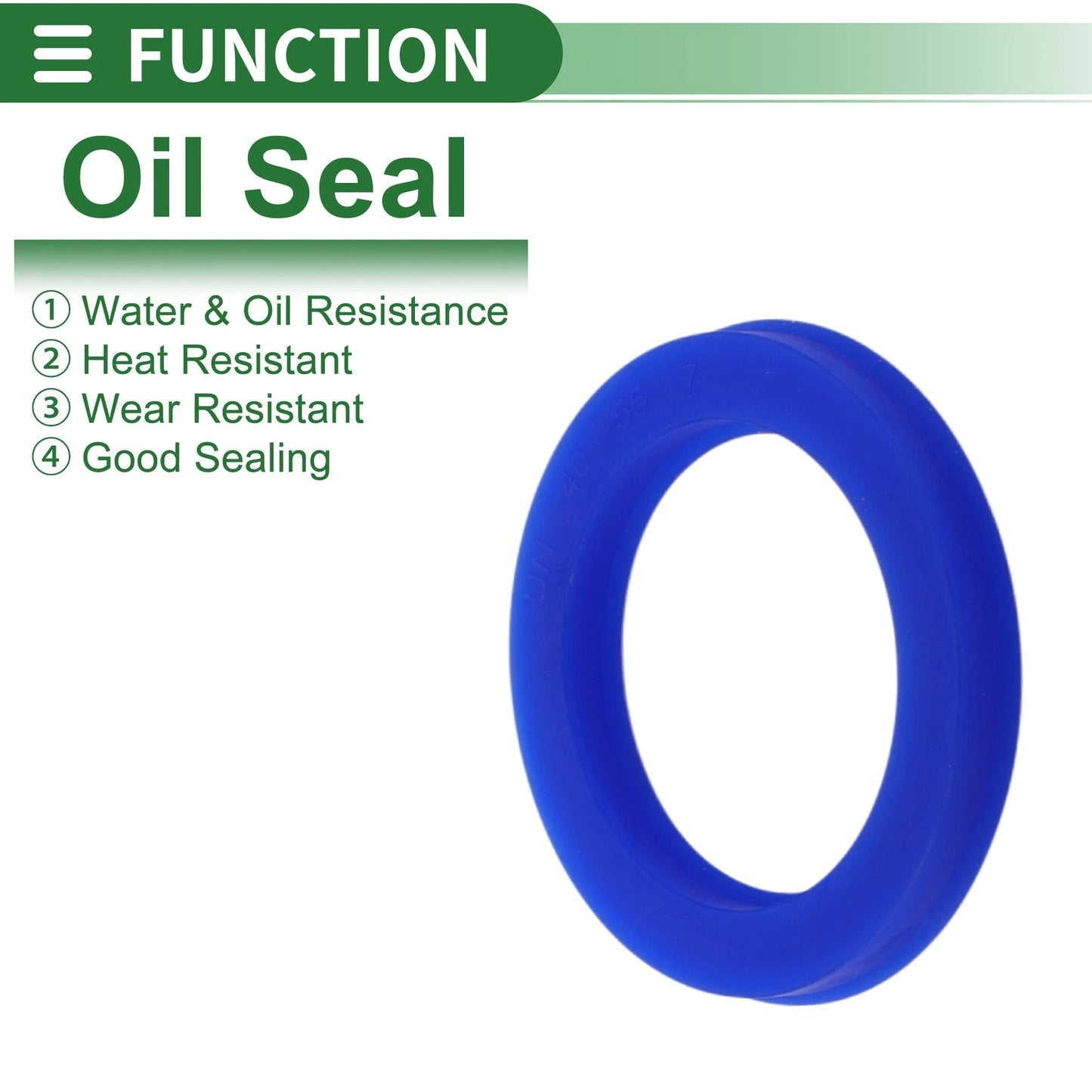 Oil Seal / 40x55x7mm / Rotary Shaft Seal TPU High Pressure Blue 5 Pcs