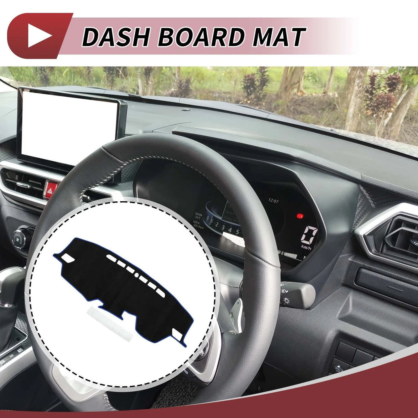 Dashboard Dash Cover Mat for TOYOTA RAIZE (2019–2023)