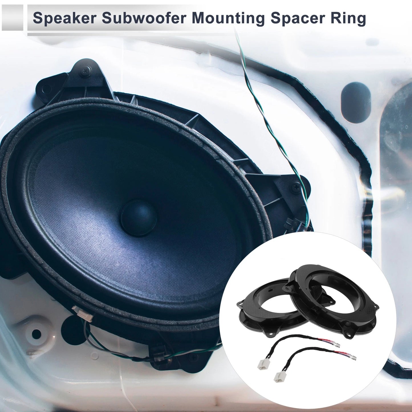 Speaker Spacer Ring 2x Tweeter Adapter for Toyota 6x9 to 6.5"