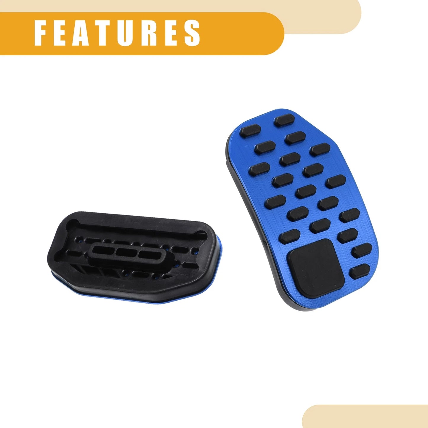 Brake Gas Accelerator Pedal Pads Covers for Ford F-150 (2021-2023)
