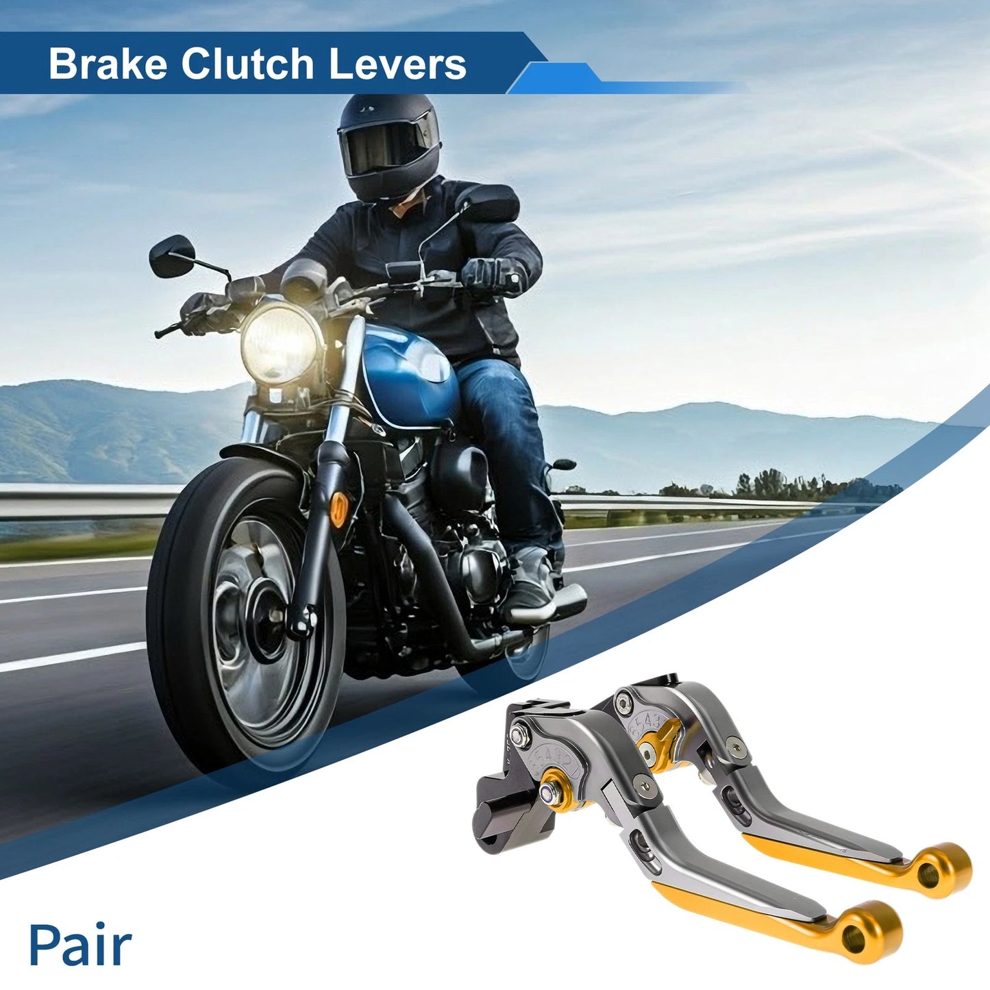 Brake Clutch Levers / Adjustable Short Long for Kawasaki ER-5