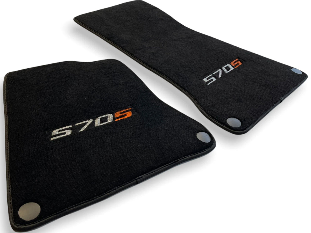 Floor Mats for McLaren 570S Black Tailored Carpets Set LHD (2015-2022)