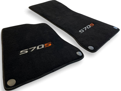 Floor Mats for McLaren 570S Black Tailored Carpets Set LHD (2015-2022)
