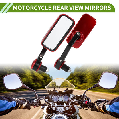 Rear View Mirrors / Square Shape Black Red Aluminum Plastic / for M8 Motorcycle
