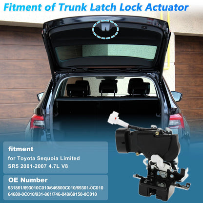 Trunk Latch Lock Actuator for Toyota Sequoia (2001–2007)