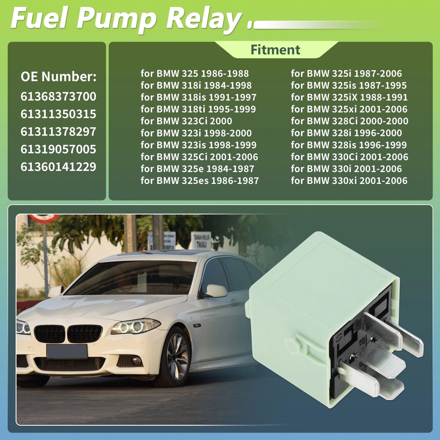 Fuel Pump Relay for BMW 1 Series E81 E82 E87 E88 F20 (2004-2019)