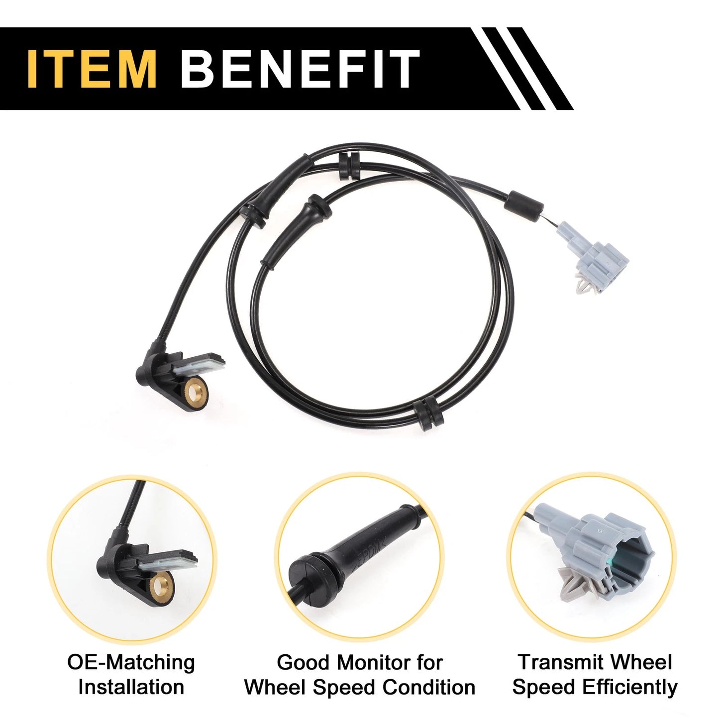 ABS Wheel Speed Sensor for Nissan Titan (2004-2012) 1 Pc Rear Right