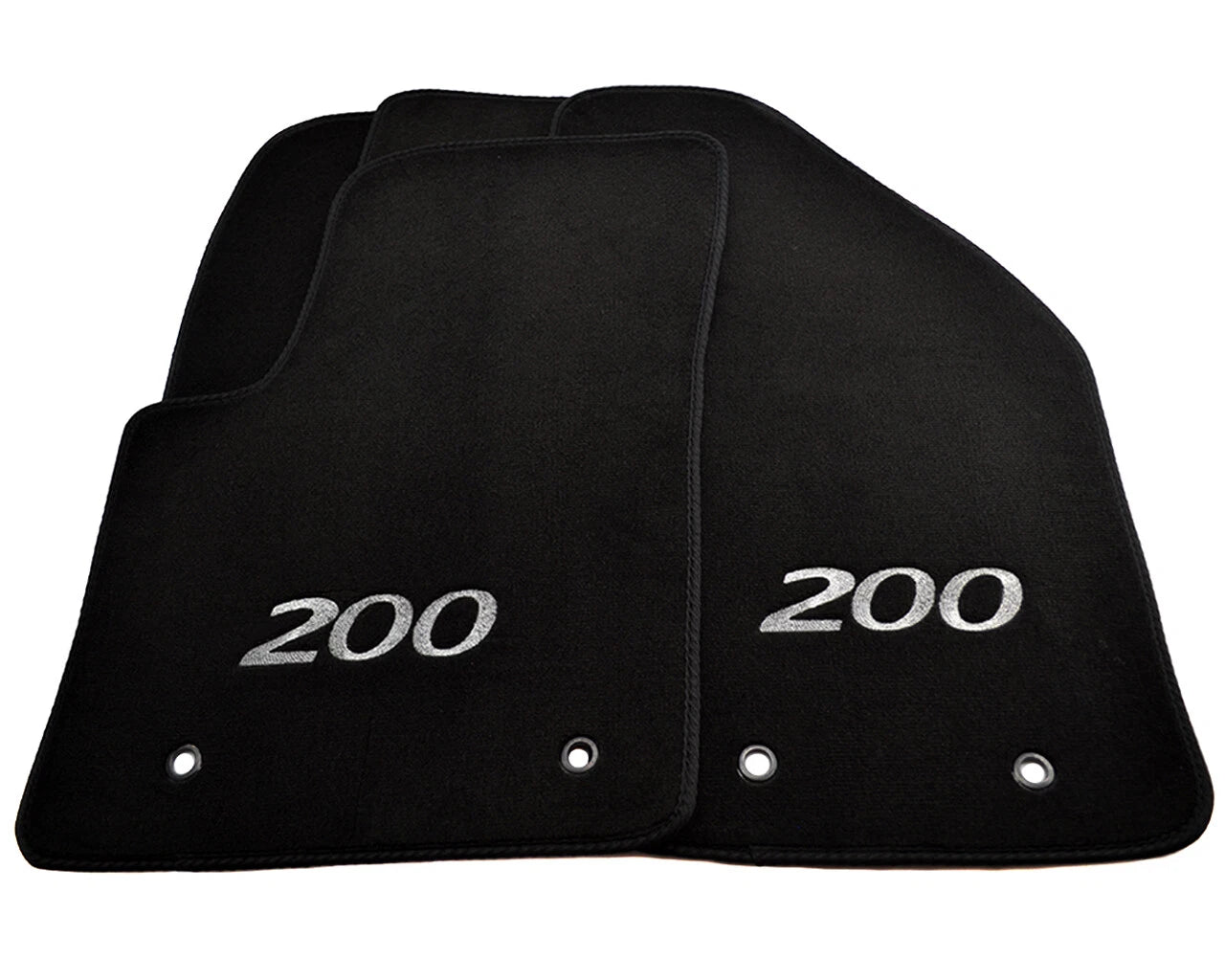 Floor Mats for Chrysler 200 Convertible Black Tailored Carpets (2010-2014)
