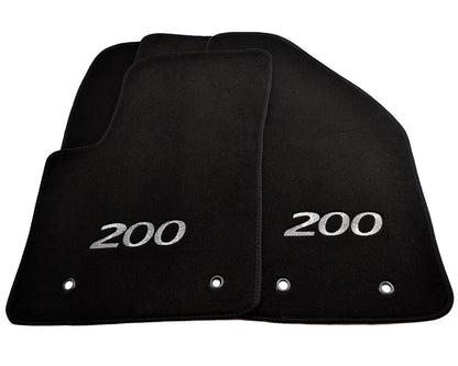 Floor Mats for Chrysler 200 Convertible Black Tailored Carpets (2010-2014)