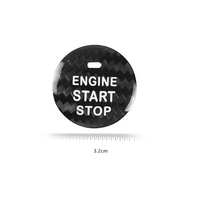 Car Carbon Fiber Engine Start Buttons Cover Cap Trim Fit For Lexus IS ES LX CT