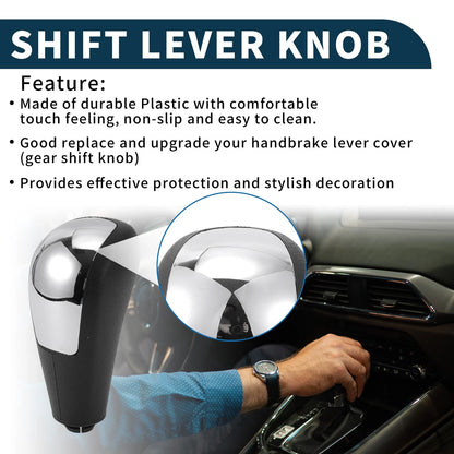 Automatic Gear Shift Knob for Ford Focus MK2 2005-2012 Black Silver Tone