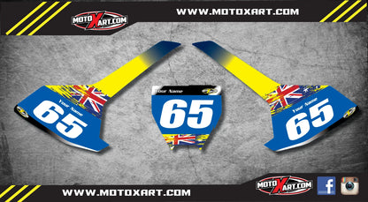 Custom Number Stickers for Husqvarna TC 65 (2017) - Aussie Pride Style Decals