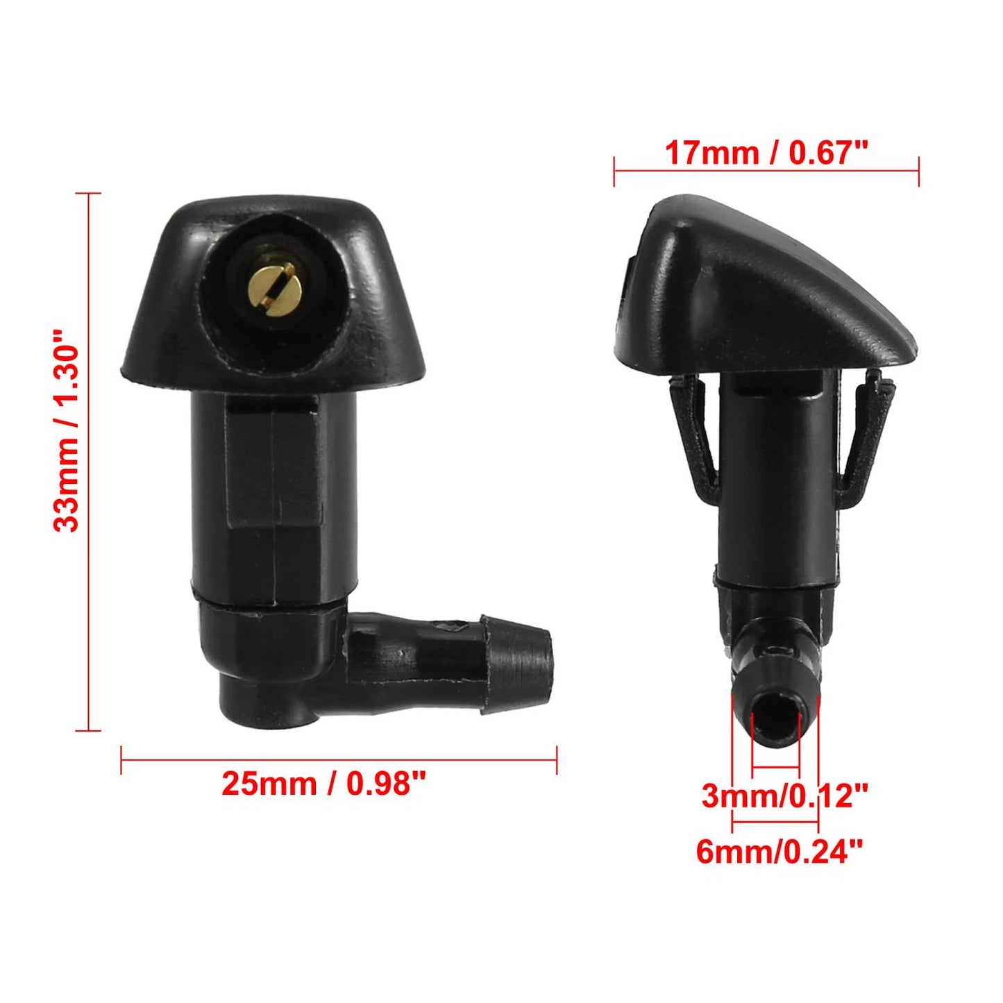 4pcs Windshield Wiper Washer Nozzles for Honda Civic (2006-2011)