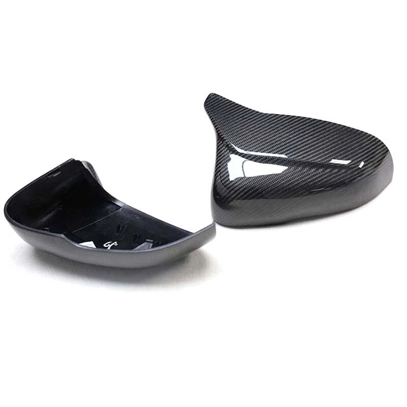 Carbon Fiber Ox Horn Rearview Mirror Cover Cap for Jaguar XE XF XJ 2015-2018